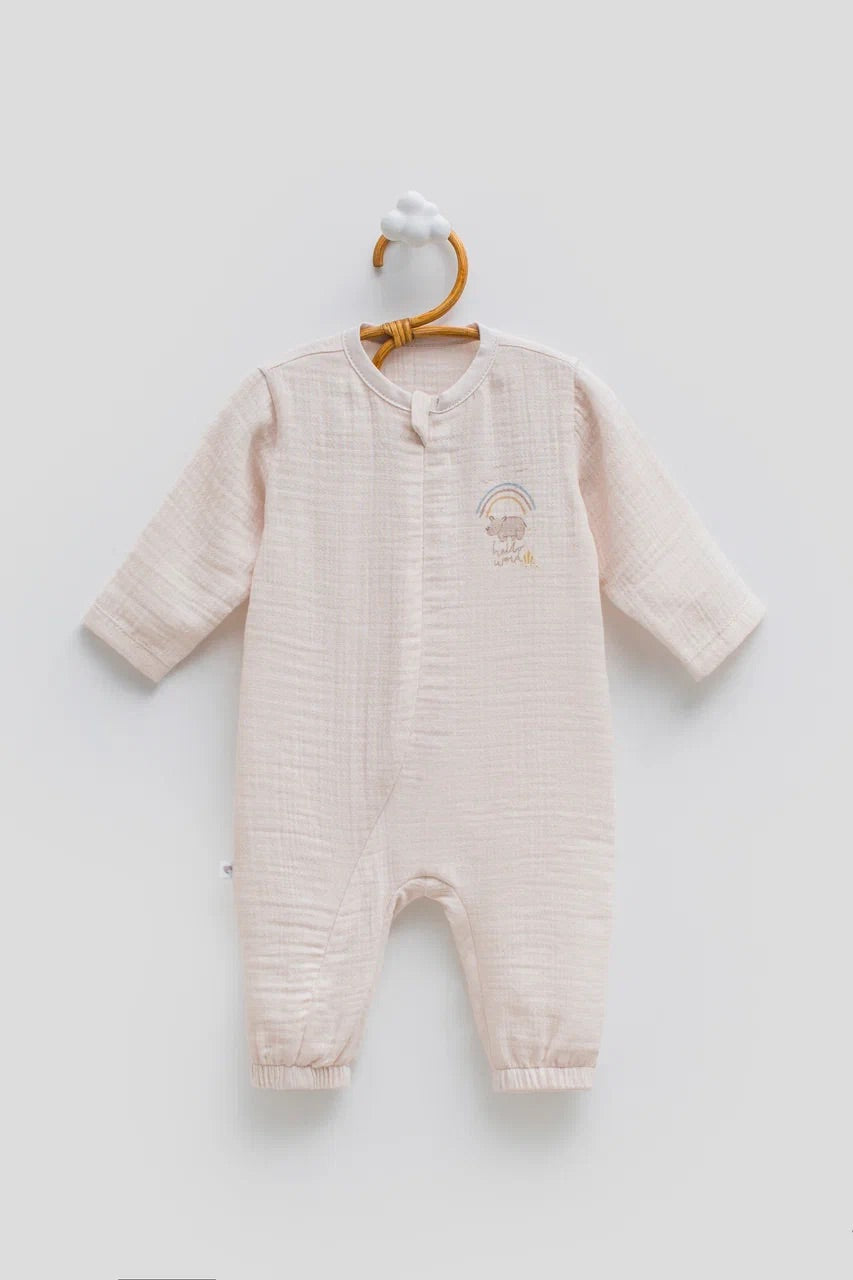 Bamboo Muslin Baby Zipper Romper