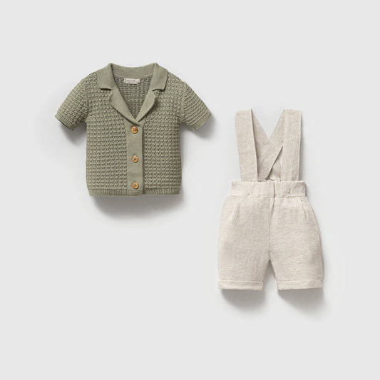 2-Piece Baby Set | Overall and Shirt