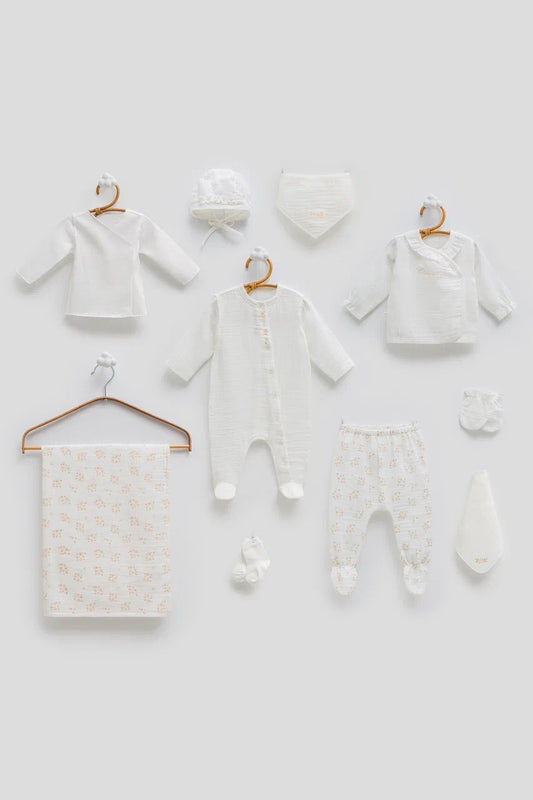 Bamboo Muslin 10-Piece Baby Hospital Set