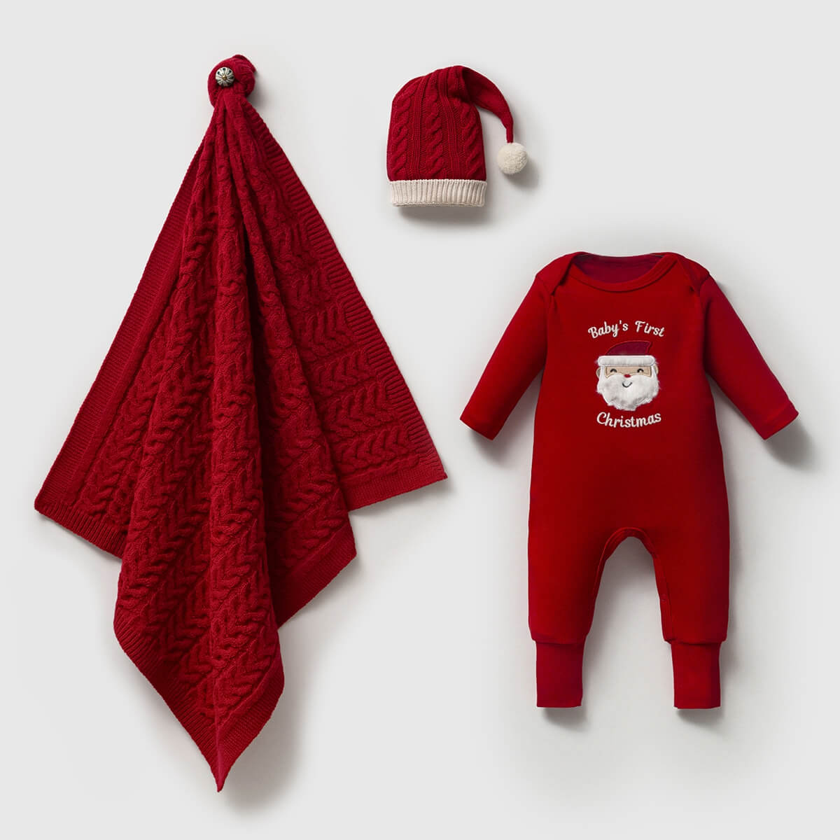 Christmas Set - Overall, Blanket and Hat