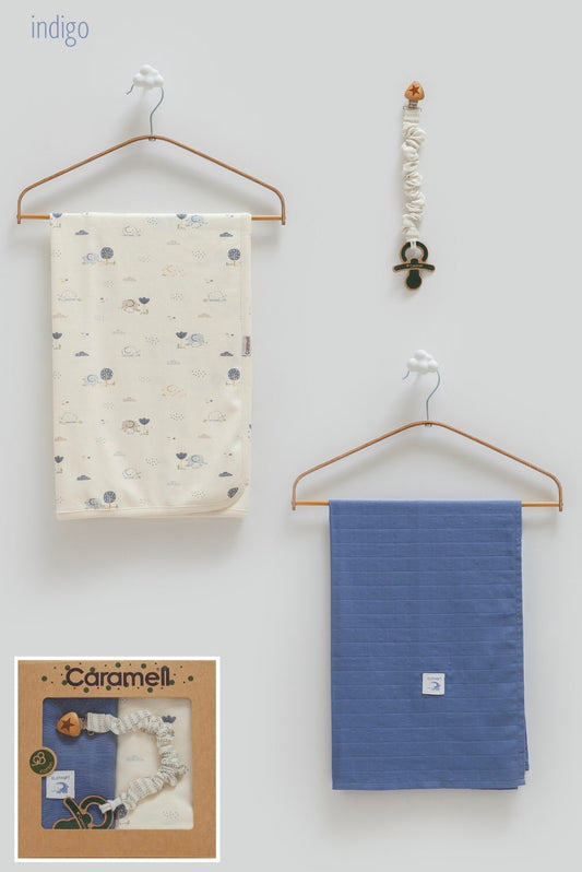 2 Blankets and Pacifier Holder