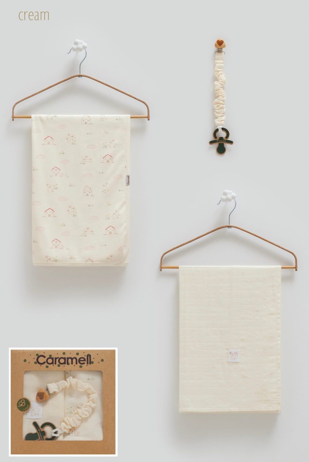 2 Blankets and Pacifier Holder