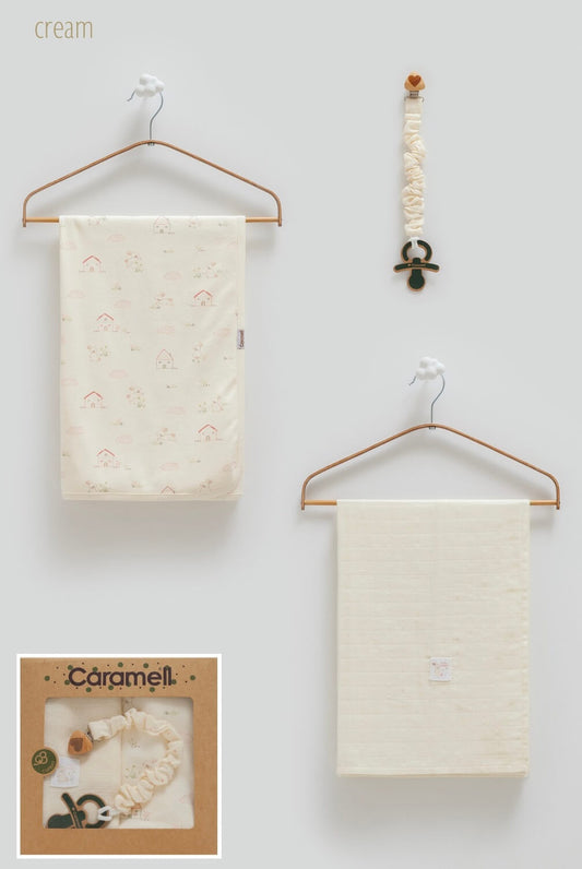 2 Blankets and Pacifier Holder