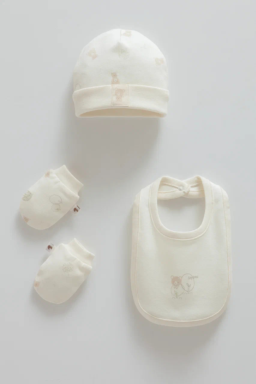 Baby Bib, Hat and Mittens