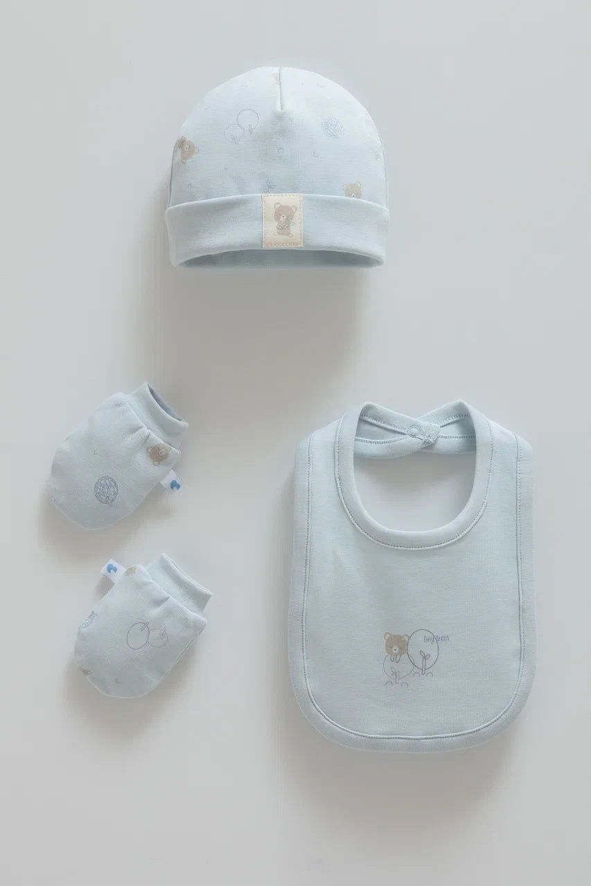 Baby Bib, Hat and Mittens