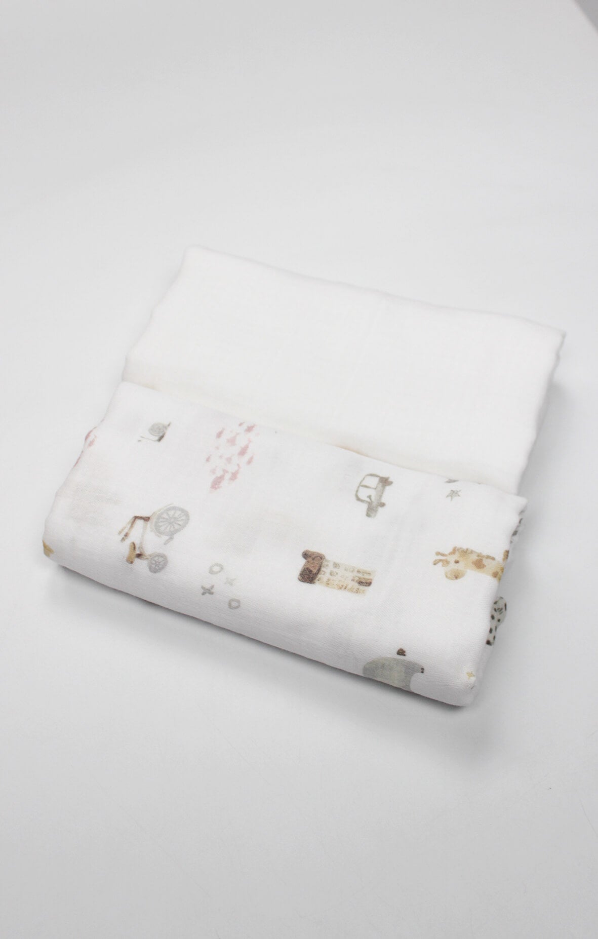 2 Muslin Baby Blankets