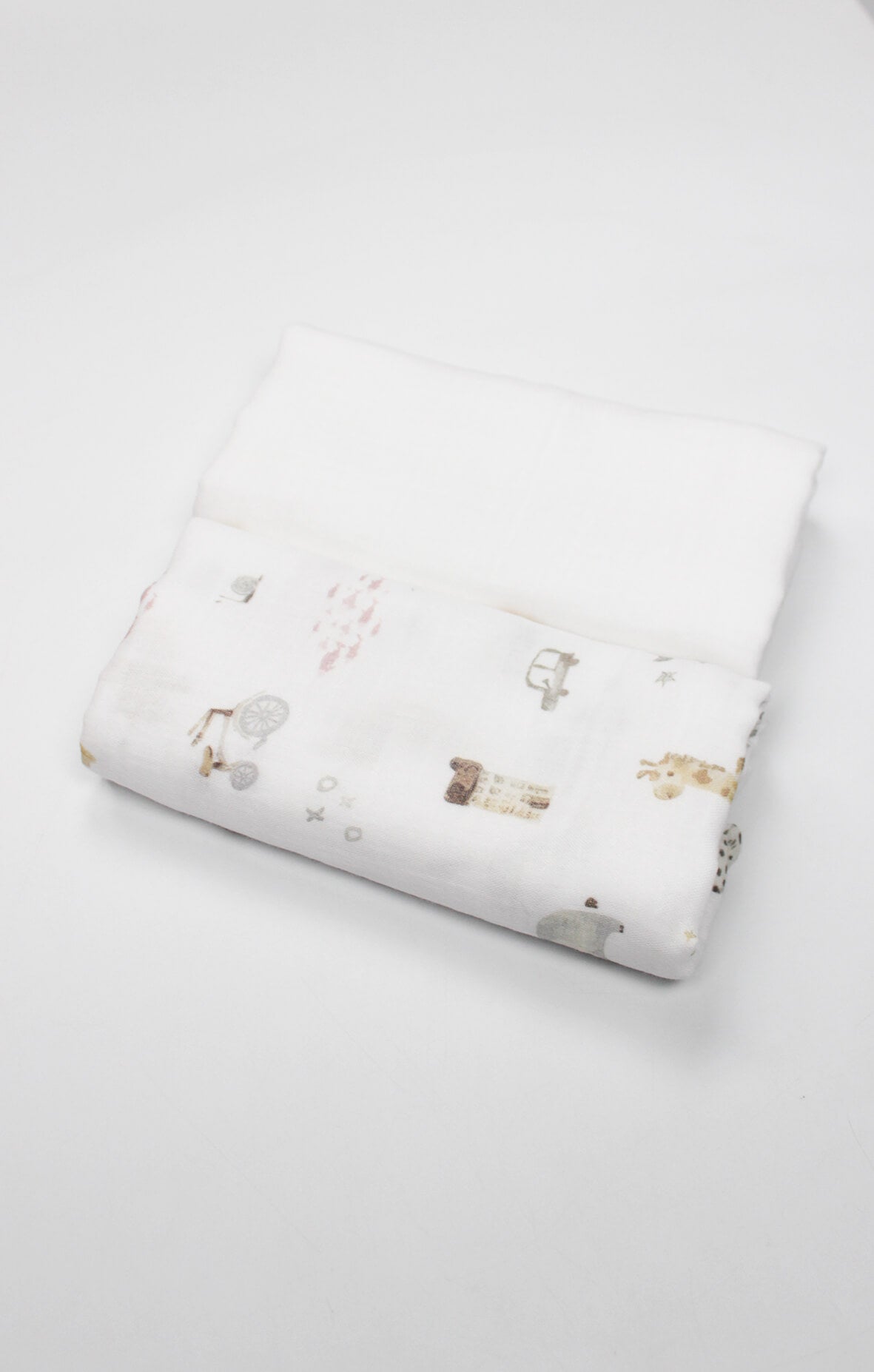 2 Muslin Baby Blankets