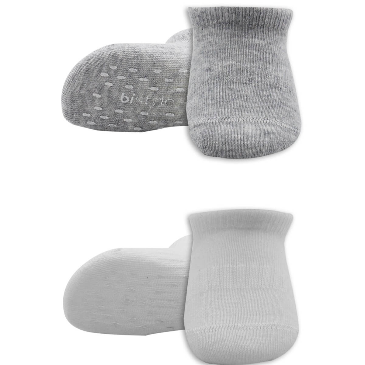 2 Pairs of Non-Slip Baby Socks