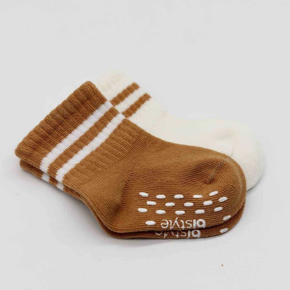 2 Pairs of Non-Slip Baby Socks