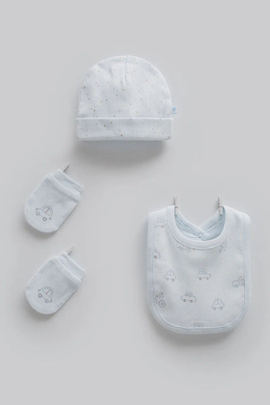 Baby Bib, Hat and Mittens