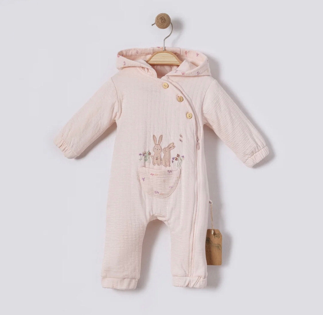 Hooded Baby Zipper Romper