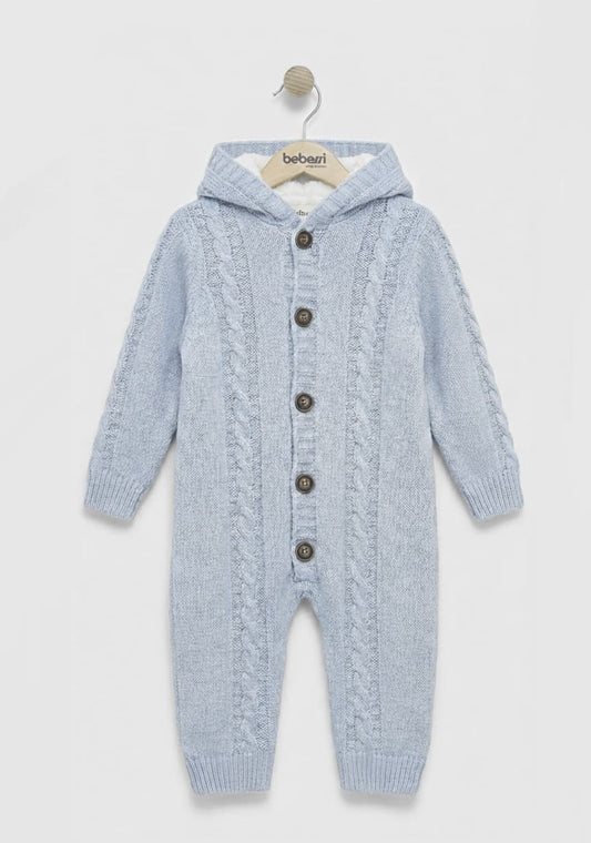 Fur-Lined Hooded Baby Romper