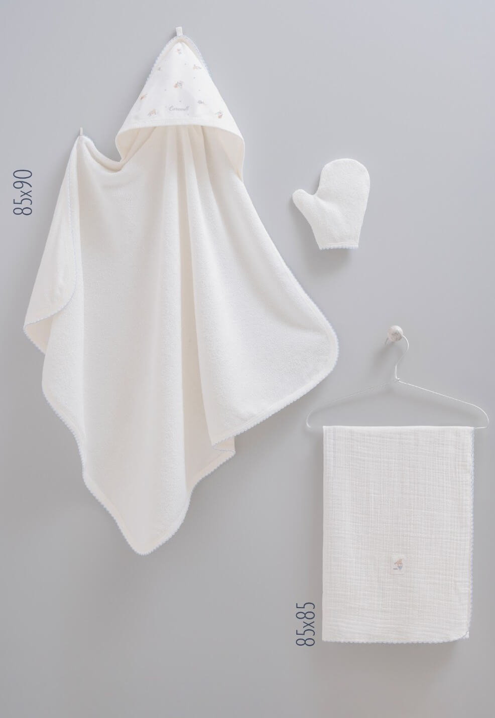 Baby Blanket, Hooded Towel & Wash Mitt Set