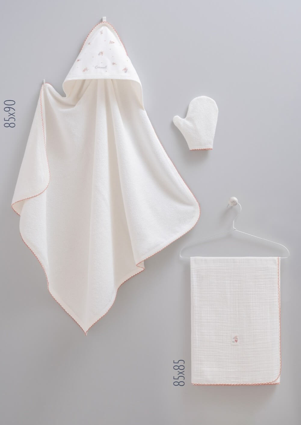 Baby Blanket, Hooded Towel & Wash Mitt Set